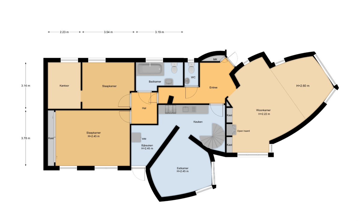 color coded floorplan example in carousel 01