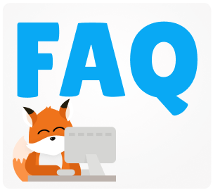 Floxie on a computer for FAQ