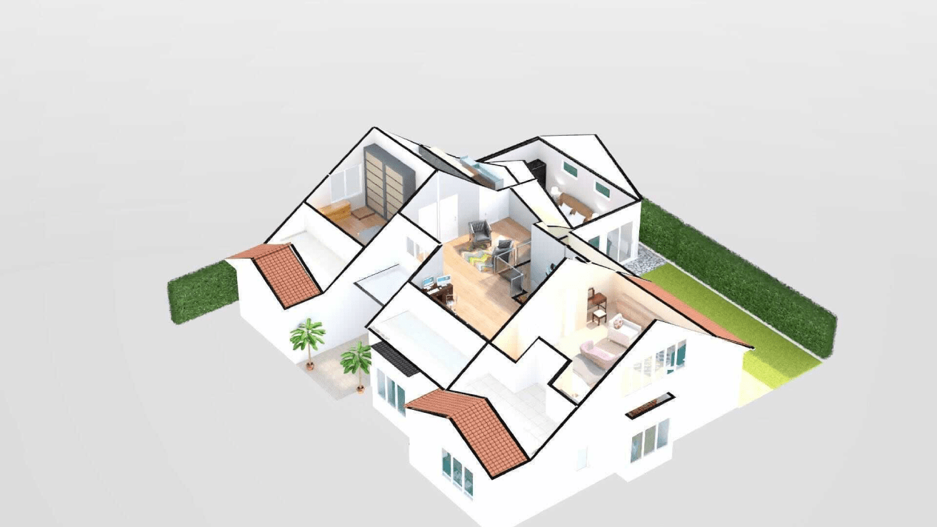 3D site view plan example 2 by Floorplanner